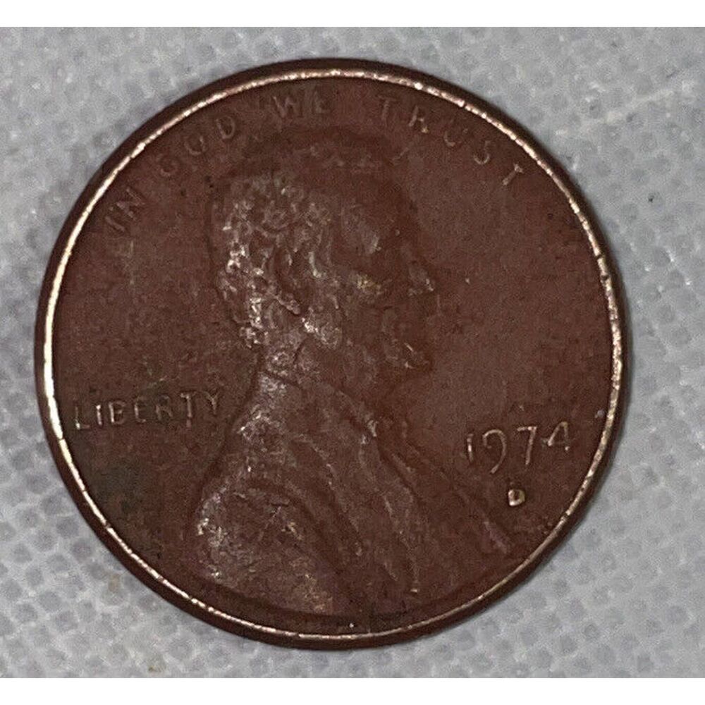 1974 D American Cent Lincoln Memorial Penny Uncirculated Red Denver Mint Penny